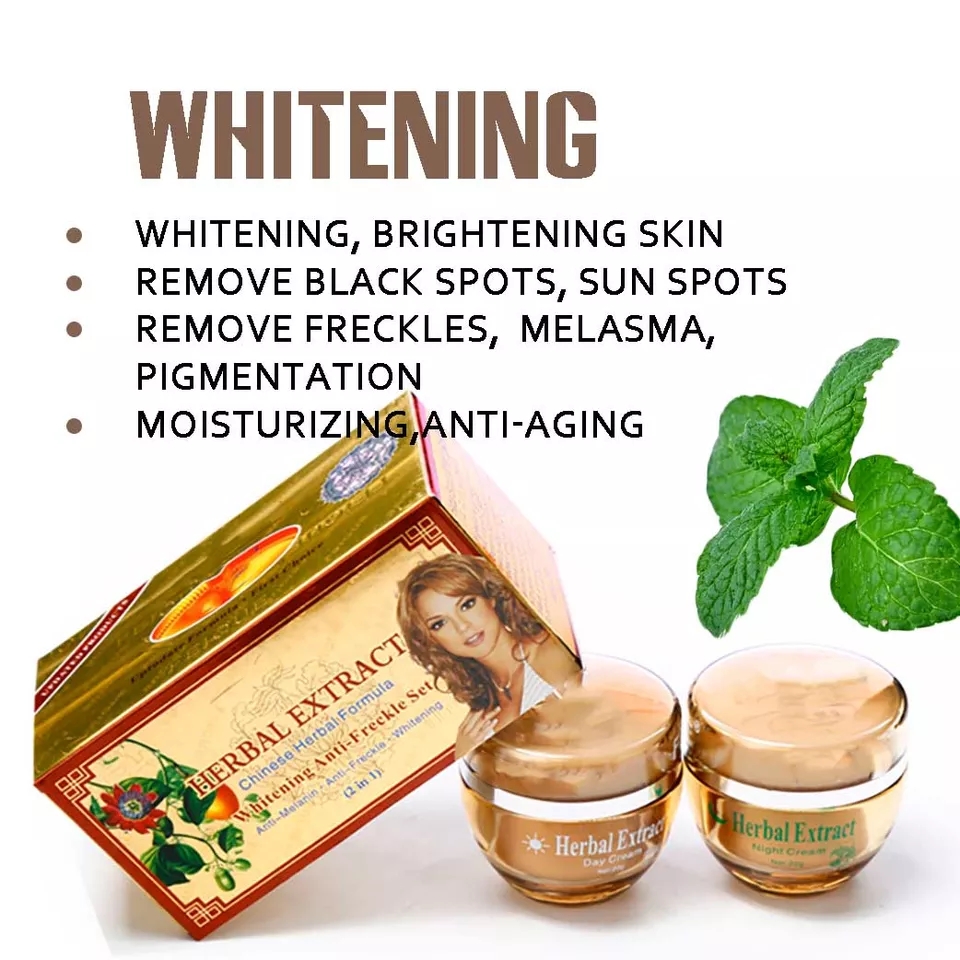 Herbal Extract Whitening Day & Night Cream Set - Image 3
